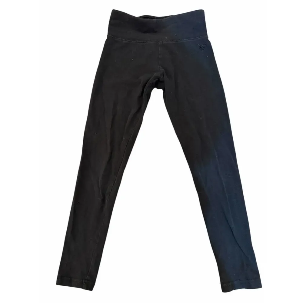 Justice Girls Black Stretchy Fitted Activewear Leggings Youth Size 8